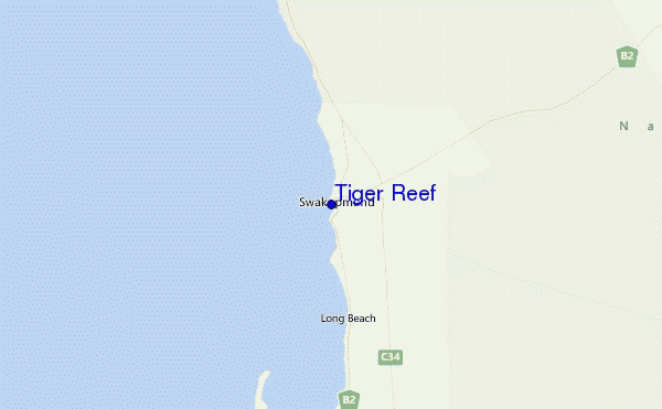 Tiger Reef Location Map