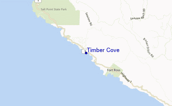 mappa di localizzazione di Timber Cove
