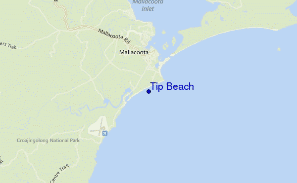 mappa di localizzazione di Tip Beach