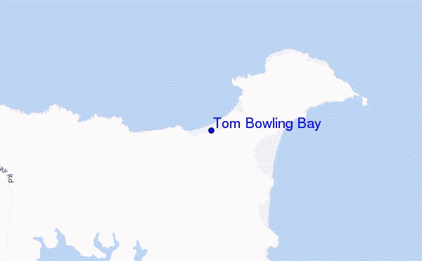 mappa di localizzazione di Tom Bowling Bay
