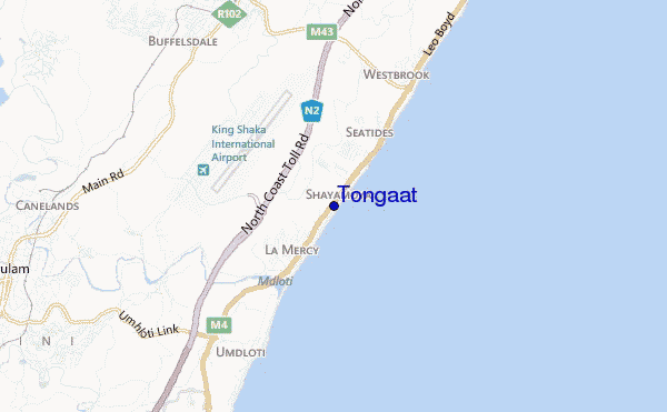 mappa di localizzazione di Tongaat