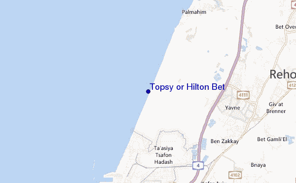 mappa di localizzazione di Topsy or Hilton Bet