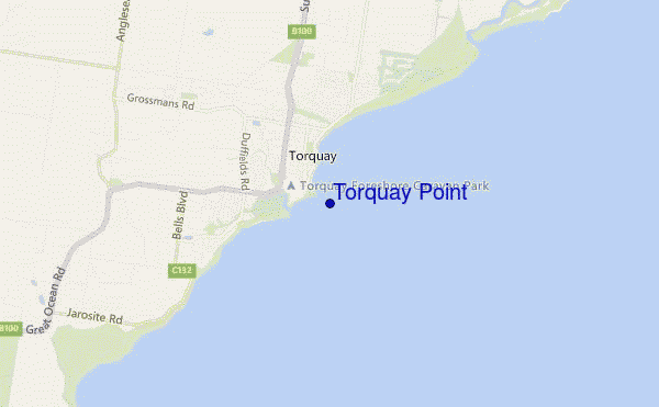 mappa di localizzazione di Torquay Point