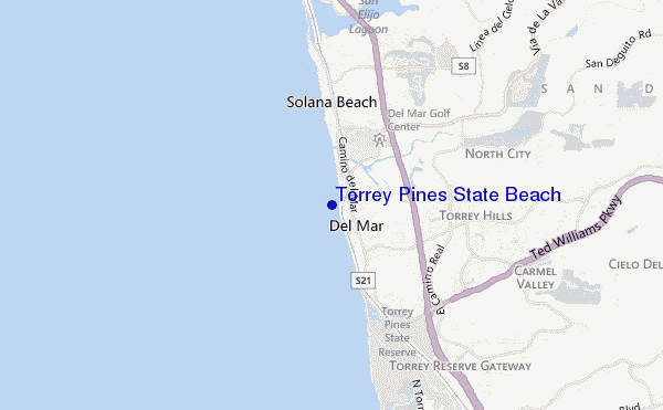 mappa di localizzazione di Torrey Pines State Beach