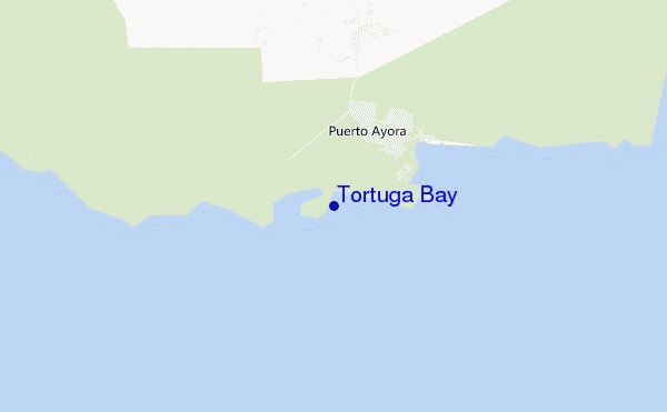 mappa di localizzazione di Tortuga Bay