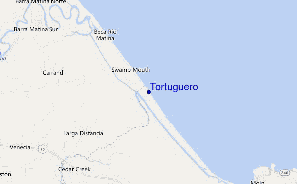 mappa di localizzazione di Tortuguero