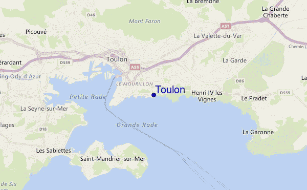 mappa di localizzazione di Toulon