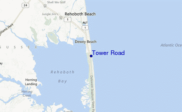 mappa di localizzazione di Tower Road