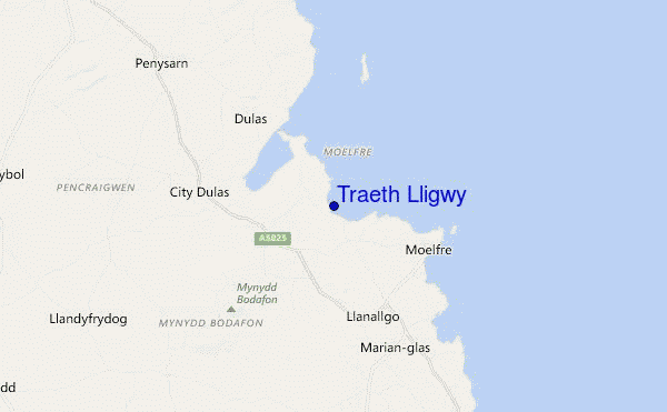 mappa di localizzazione di Traeth Lligwy