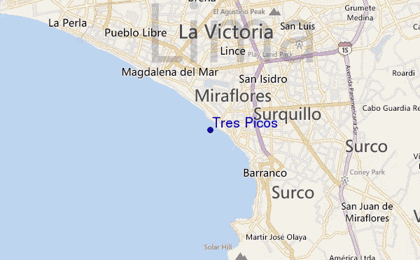 mappa di localizzazione di Tres Picos