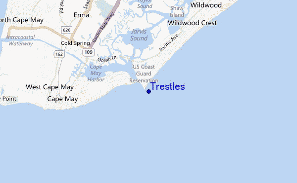 mappa di localizzazione di Trestles