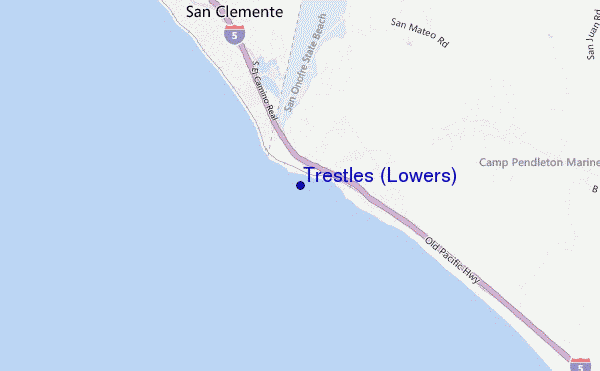 mappa di localizzazione di Trestles (Lowers)