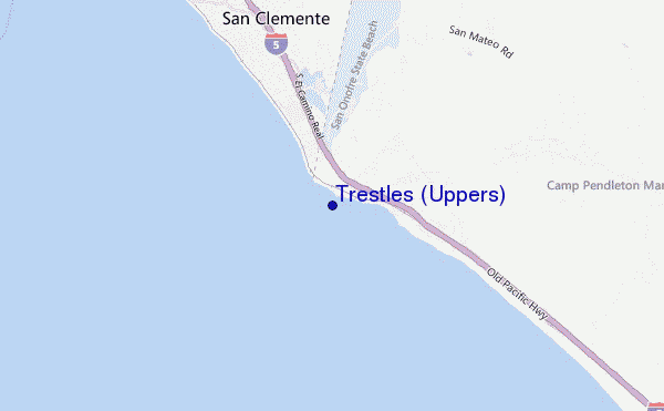 mappa di localizzazione di Trestles (Uppers)
