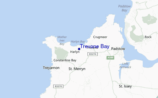 mappa di localizzazione di Trevone Bay