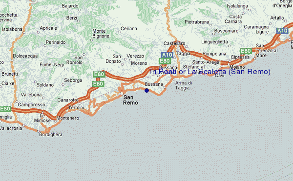 mappa di localizzazione di Tri Ponti or La Scaletta (San Remo)