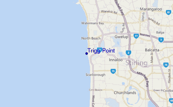 mappa di localizzazione di Trigg Point