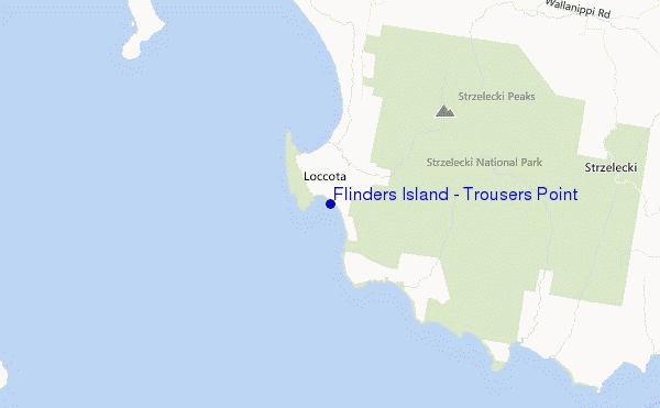 mappa di localizzazione di Flinders Island - Trousers Point