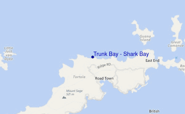 mappa di localizzazione di Trunk Bay - Shark Bay