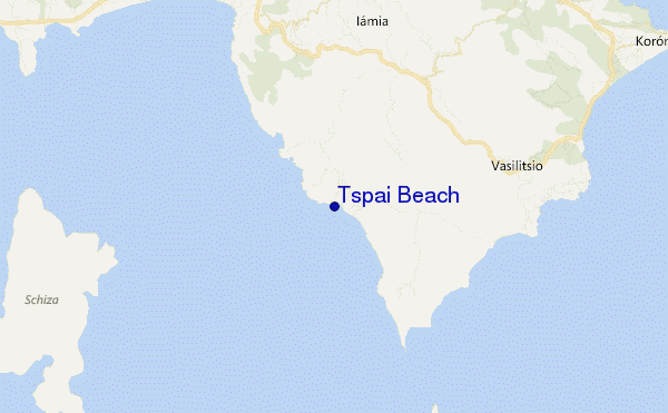mappa di localizzazione di Tspai Beach