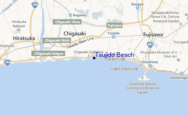mappa di localizzazione di Tsujido Beach