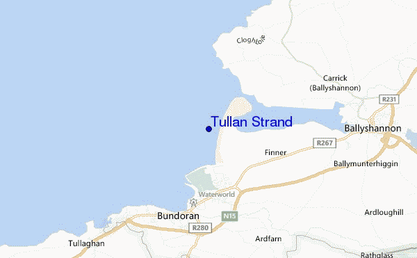 mappa di localizzazione di Tullan Strand