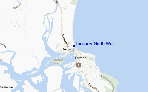 mappa di localizzazione di Tuncurry-North Wall