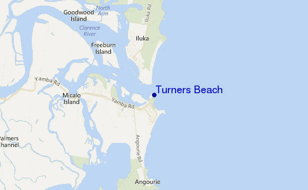 mappa di localizzazione di Turners Beach