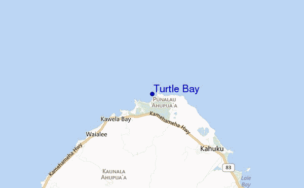 mappa di localizzazione di Turtle Bay
