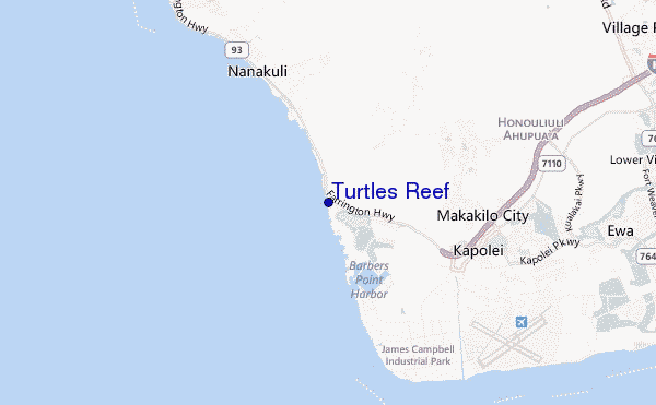 mappa di localizzazione di Turtles Reef