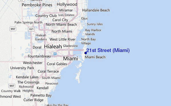 21st Street (Miami) Location Map