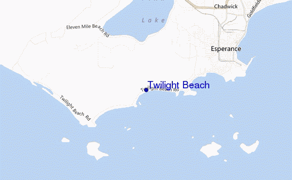 mappa di localizzazione di Twilight Beach