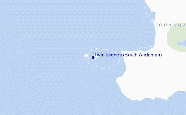mappa di localizzazione di Twin Islands (South Andaman)
