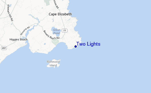 mappa di localizzazione di Two Lights