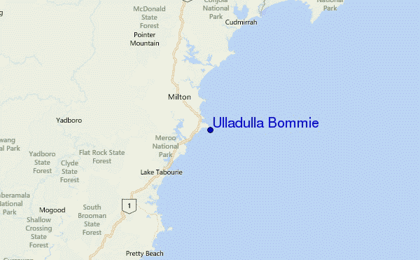 Ulladulla Bommie Location Map