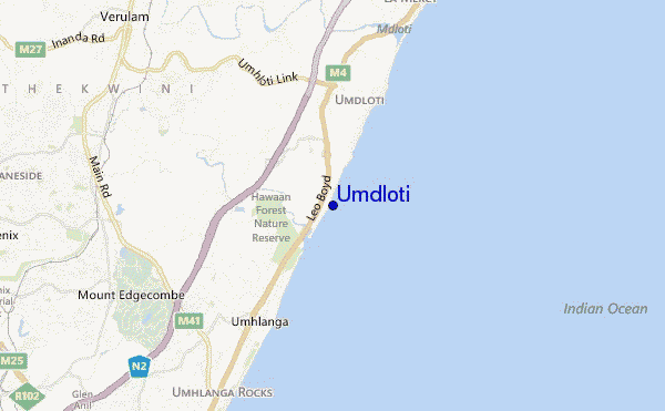 mappa di localizzazione di Umdloti