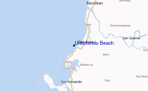 mappa di localizzazione di Urbiztondo Beach