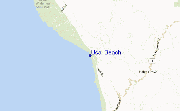 mappa di localizzazione di Usal Beach