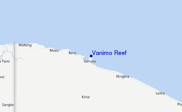 Vanimo Reef Location Map