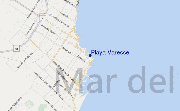 mappa di localizzazione di Playa Varesse