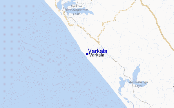 mappa di localizzazione di Varkala