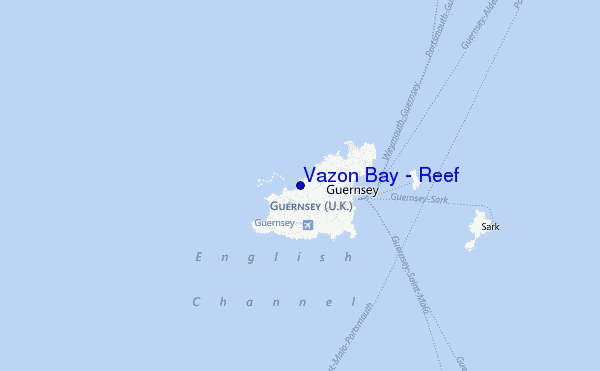 Vazon Bay - Reef Location Map