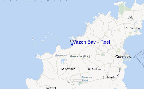 mappa di localizzazione di Vazon Bay - Reef