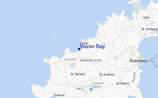 mappa di localizzazione di Vazon Bay