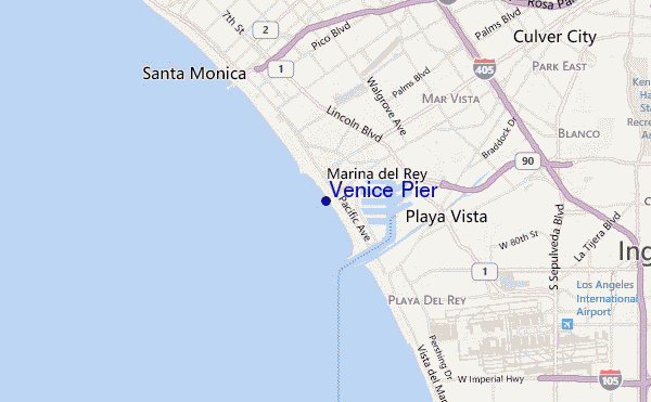 mappa di localizzazione di Venice Pier