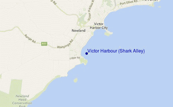 mappa di localizzazione di Victor Harbour (Shark Alley)