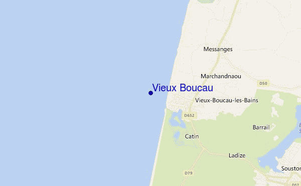 mappa di localizzazione di Vieux Boucau