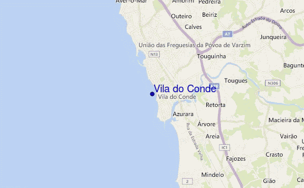 mappa di localizzazione di Vila do Conde