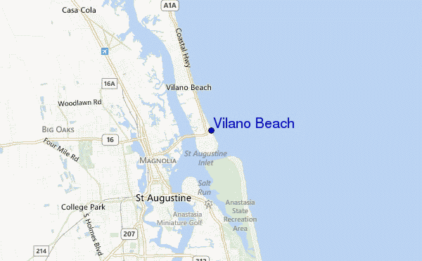 mappa di localizzazione di Vilano Beach