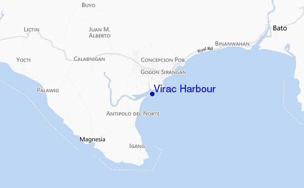 mappa di localizzazione di Virac Harbour