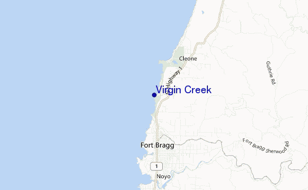 mappa di localizzazione di Virgin Creek